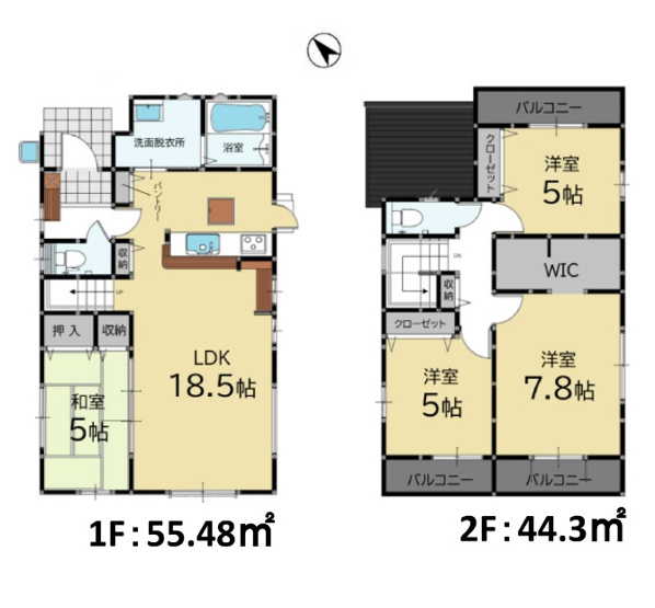 【間取り】 | 糟屋郡篠栗町和田3丁目2期　2号棟（全2棟）【仲介手数料無料・0円】 | 平日、土日祝日もお好きな日時にご見学可能です。お気軽にお問合せ下さい。