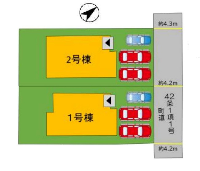 【区画図】 | 糟屋郡篠栗町和田3丁目2期　2号棟（全2棟）【仲介手数料無料・0円】 | 区画図です。2号棟