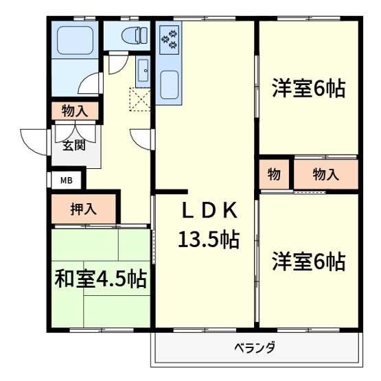 【間取り】 | 若山台住宅23号棟