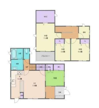 和歌山市内原　中古戸建の間取り
