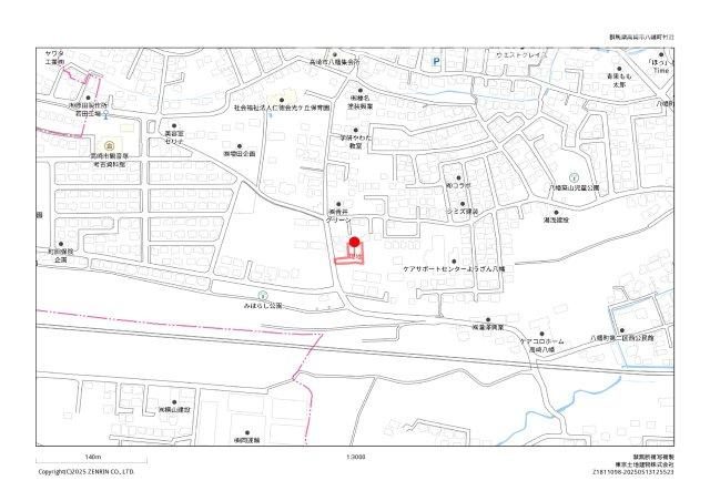 高崎市八幡町売地の地図