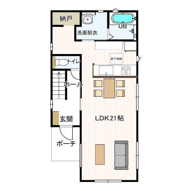 江俣2丁目【1号棟】の間取り|1F