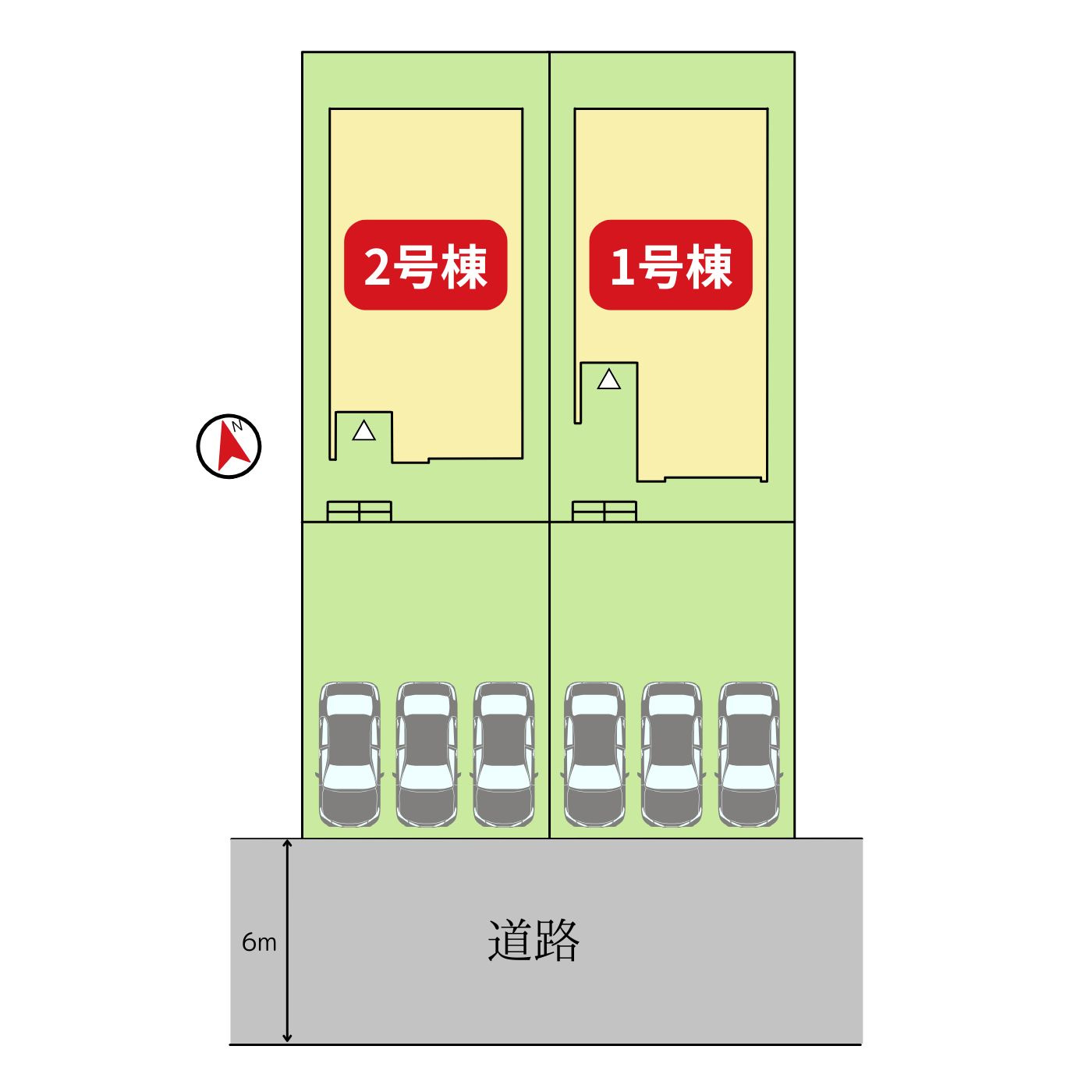 江俣2丁目【1号棟】の区画図