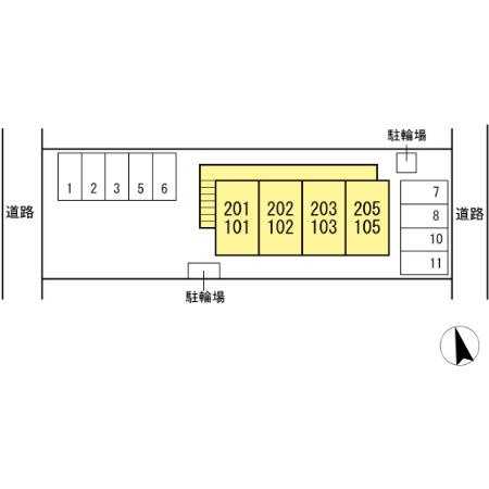 ノースウイングの区画図