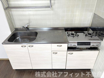【キッチン】 | セジュール渡邊D棟 | 2口ガスコンロ