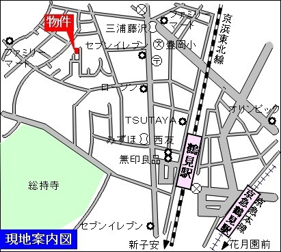 Ｂｅｌｌｅ　Ｒｉｖｉｅｒｅの地図|閑静な住環境　セキスイハイム施工