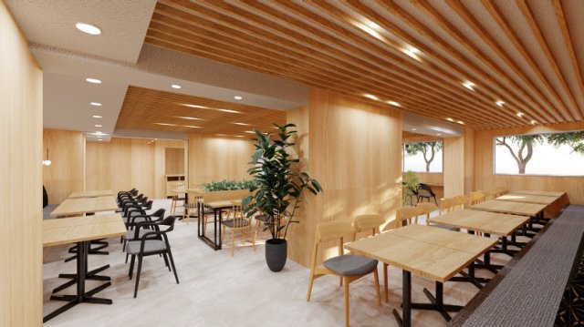 (仮称)UniLife京都今出川学生会館のその他共用部分|食堂※イメージ