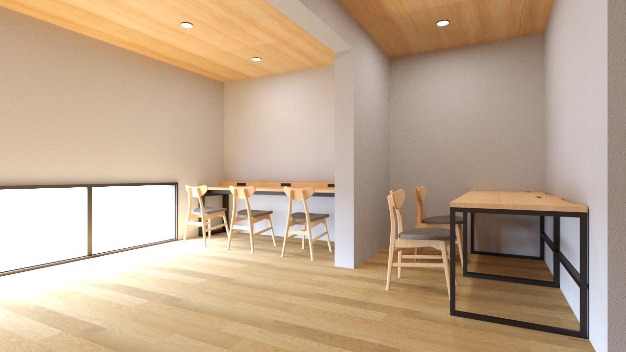 (仮称)UniLife京都今出川学生会館のその他共用部分|自習室※イメージ