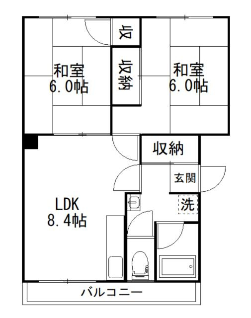 春採ハイツの間取り