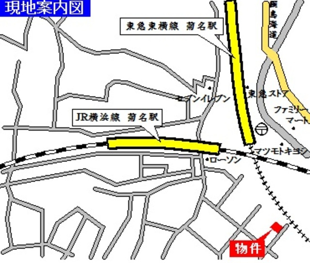 ＭＡＮＯＩＲ　ＮＩＳＨＩＫＩＧＡＯＫＡの地図|人気の菊名駅徒歩４分