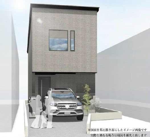 仲介手数料無料　横浜市中区本牧元町の外観パース