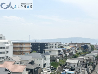 【展望】 | メゾンドール明石山ノ手台 | 現地からの眺望！明石海峡大橋が見え開放感があります♪