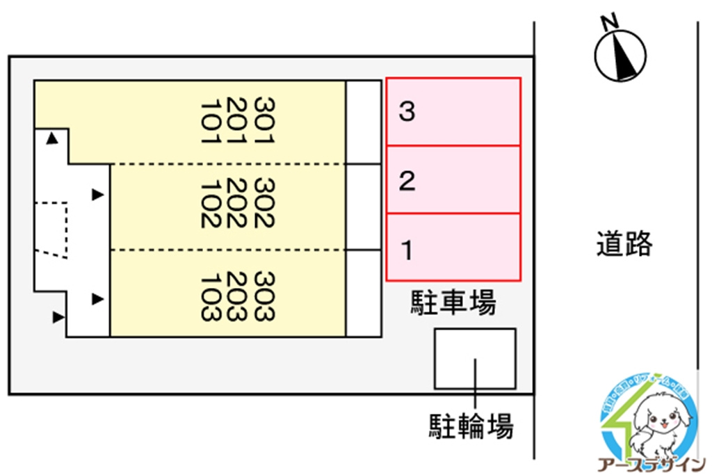 ヒカルサ明石硯町の駐車場|※建築予想図
