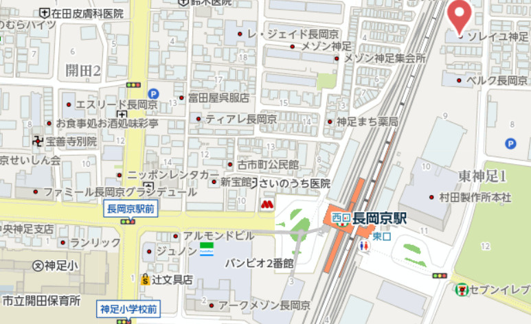 ソレイユ神足　5階の地図