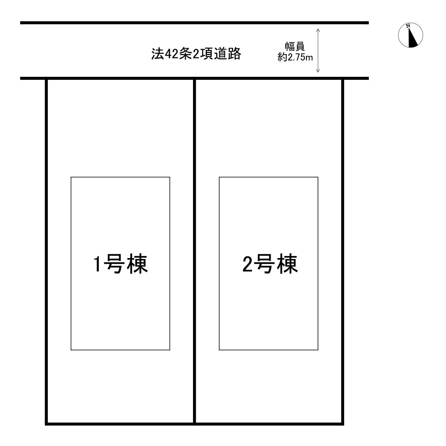 姫路市第1景福寺前/新築戸建の区画図
