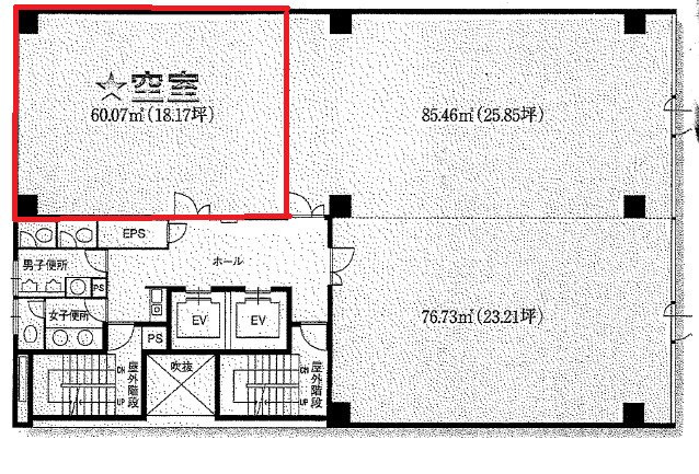 肥後橋パークビルの区画図