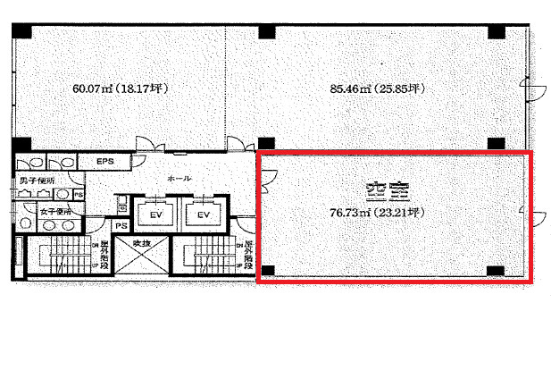 肥後橋パークビルの区画図