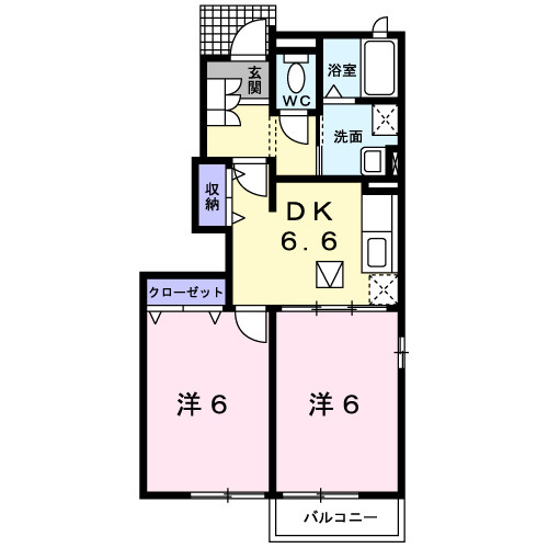ファシネイション春日Ⅰの間取り