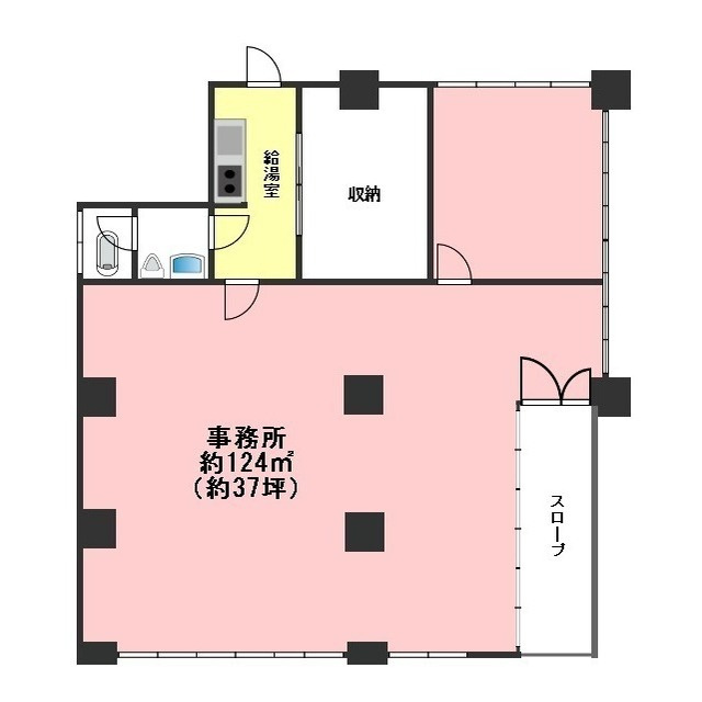 岐阜市八代２丁目の事務所の間取り