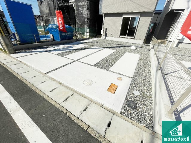 小野市神明町　第1期　新築一戸建ての駐車場|駐車スペース！散水栓があるので、こまめに愛車を洗えます！