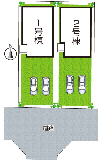 小野市神明町　第1期　新築一戸建ての区画図|全2区画