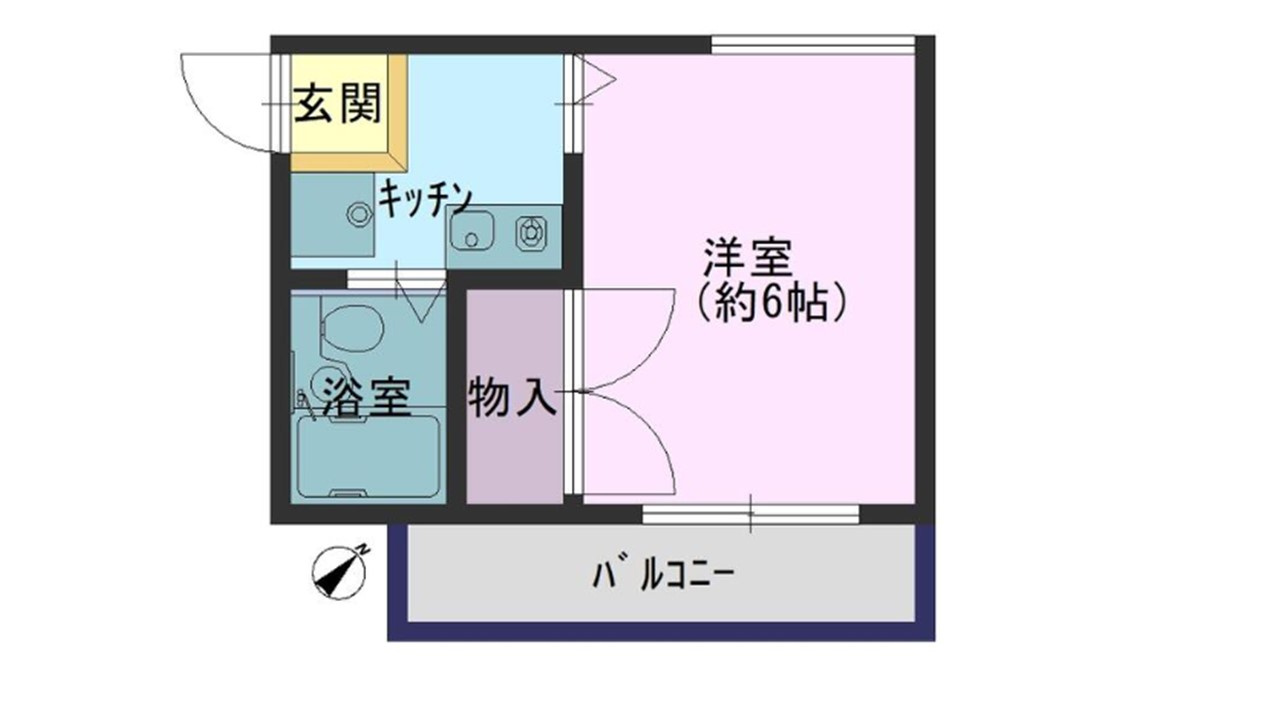 神戸市中央区宮本通2丁目　収益マンション　ＪＲ灘駅徒歩約１０分の間取り