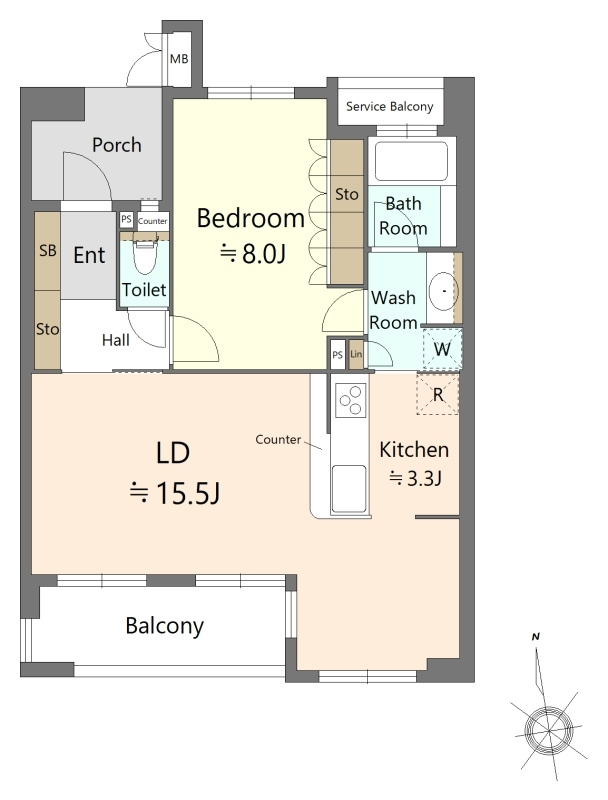 サンクタス梅田イノセントの間取り