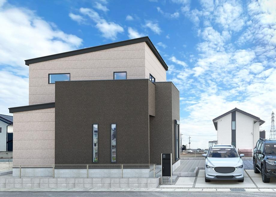 栃木市城内町2丁目　新築戸建4-6の外観パース