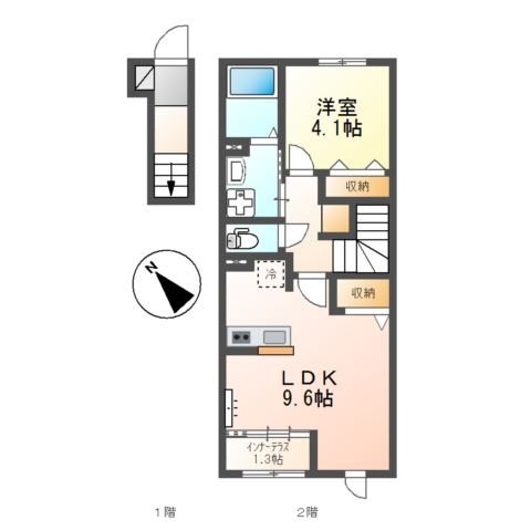 【間取り】 | N Anchorage | １LDKのお部屋です