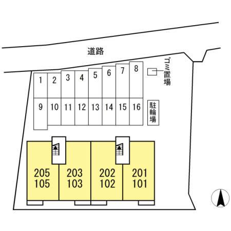 ボナール立江の区画図