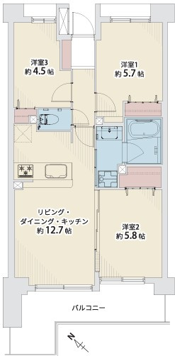 ◆リノベーション6月末完了予定◆戸塚区矢部町　中古マンション　3998万円の間取り