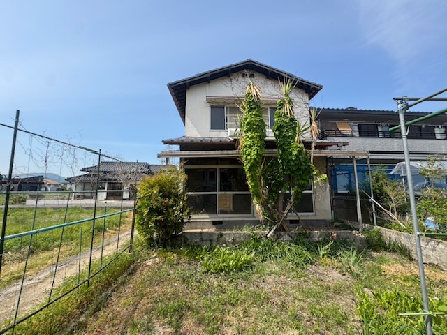 総社市溝口　売土地の外観|建物南側は現状畑になっています。