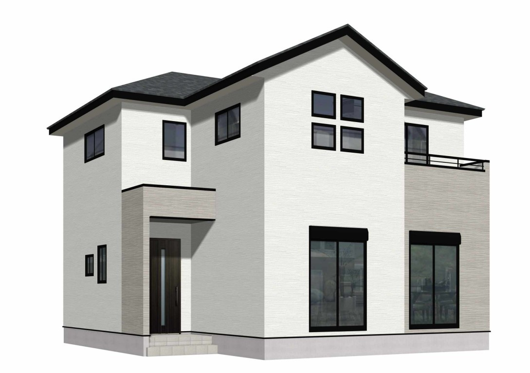 仲介手数料不要　よかタウンBloom合志市合生2期【西合志第一小・西合志中】の外観パース|外観パースです