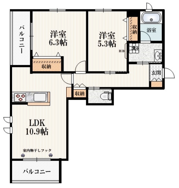 Ｃｕｒｒｅｎｔ立川の間取り|★最上階角部屋・3面採光★