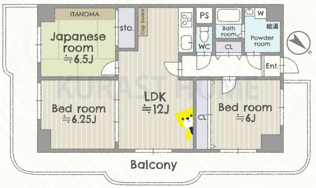 洛南ハイライフ　3階の間取り