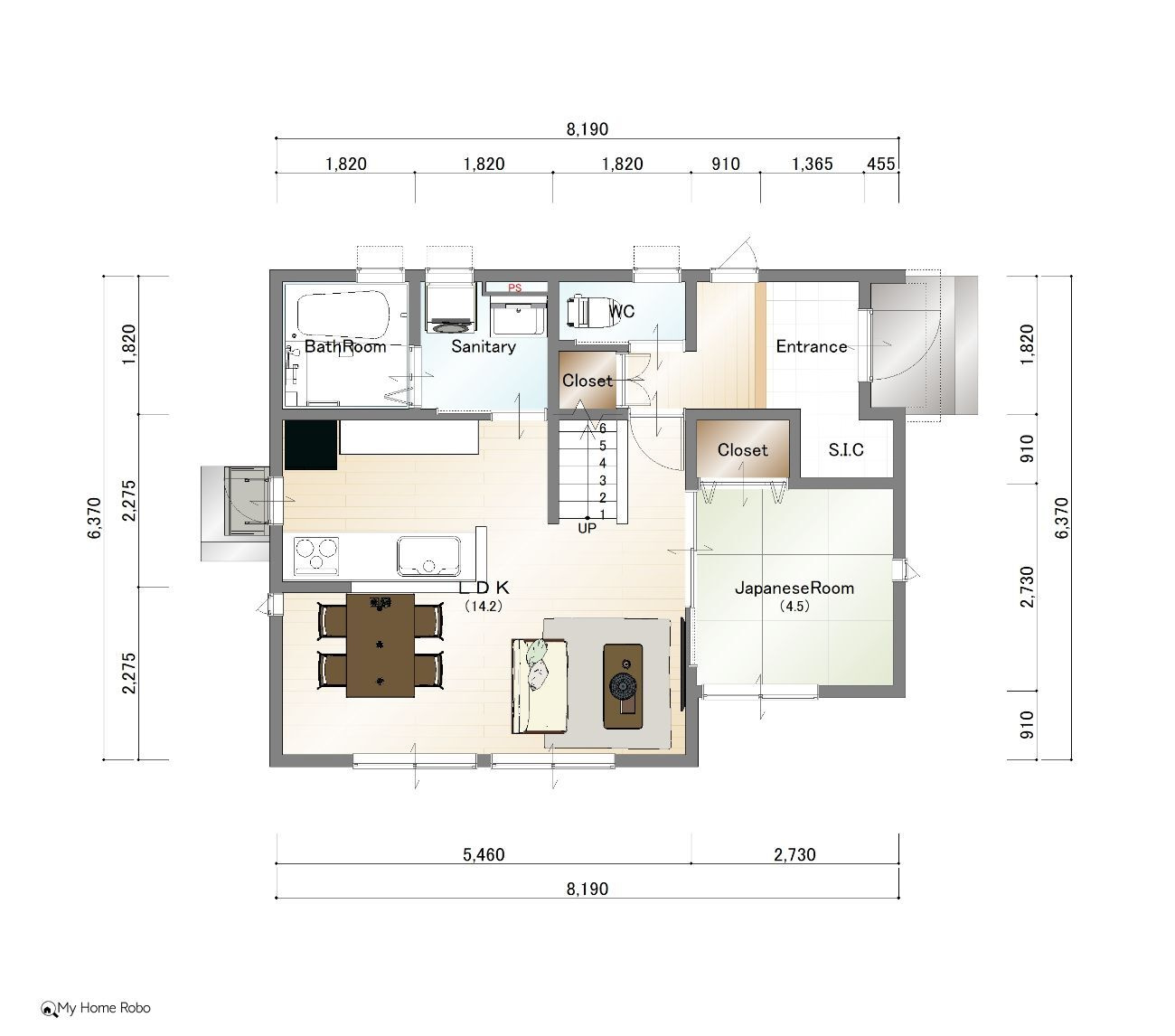 熊西一丁目の土地図|PLAN②　1階間取図
