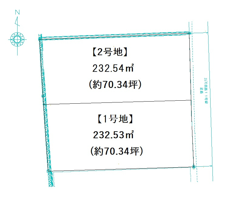 熊西一丁目の土地図