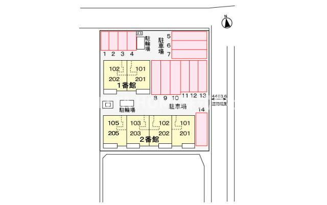 ベル　ファミーユⅢ　１番館の区画図|平面図です＊