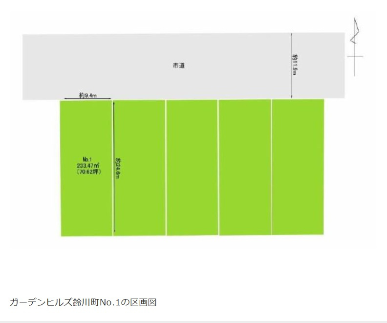 山形市鈴川町2丁目【No.1】土地の土地図
