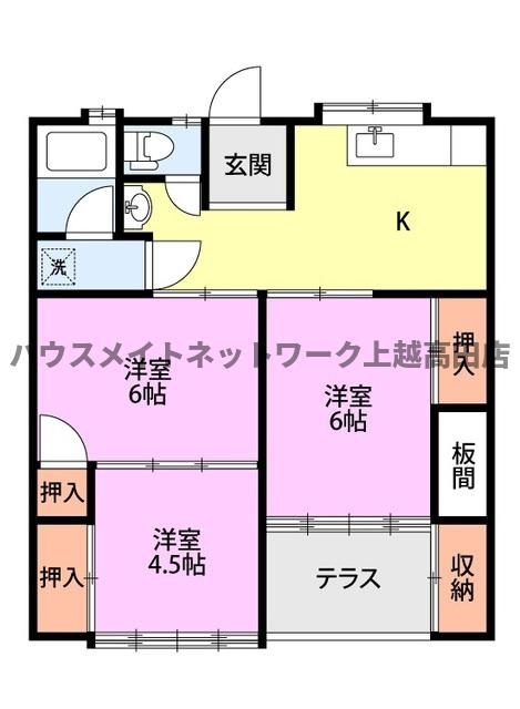 メゾンアイリスの間取り|間取図