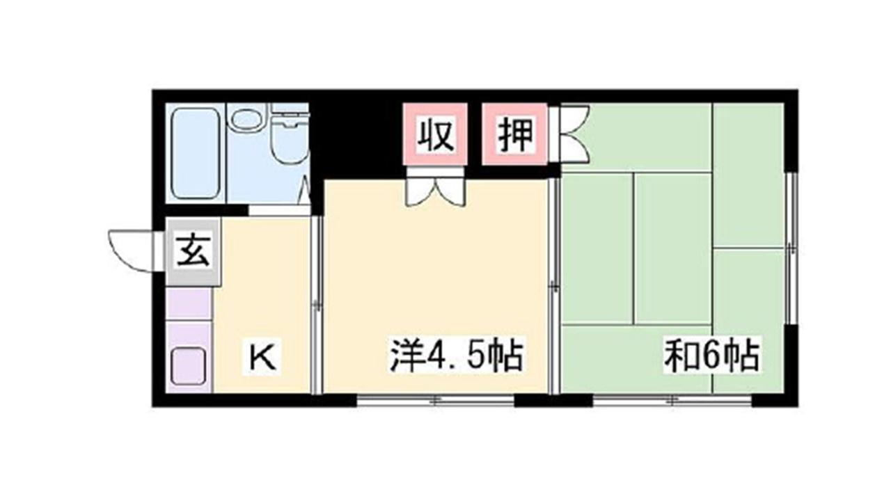 神戸市長田区蓮宮通1丁目　収益マンション　満室稼働中　高利回りの間取り