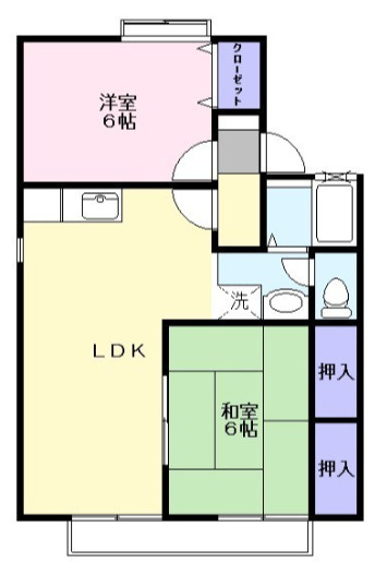 コーポ築揚の間取り