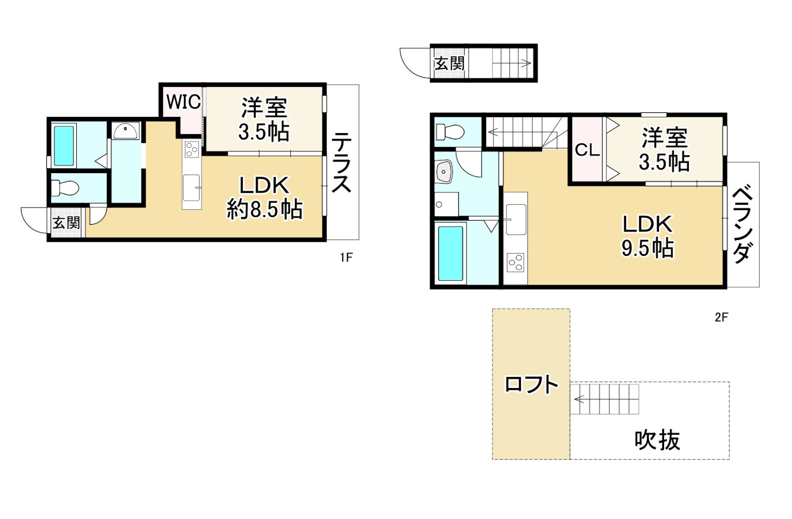 生駒市辻町　収益アパート　令和３年築！生駒駅徒歩約１２分の間取り