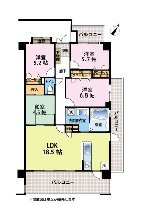 アクロス大宰府パークレジェンドの間取り