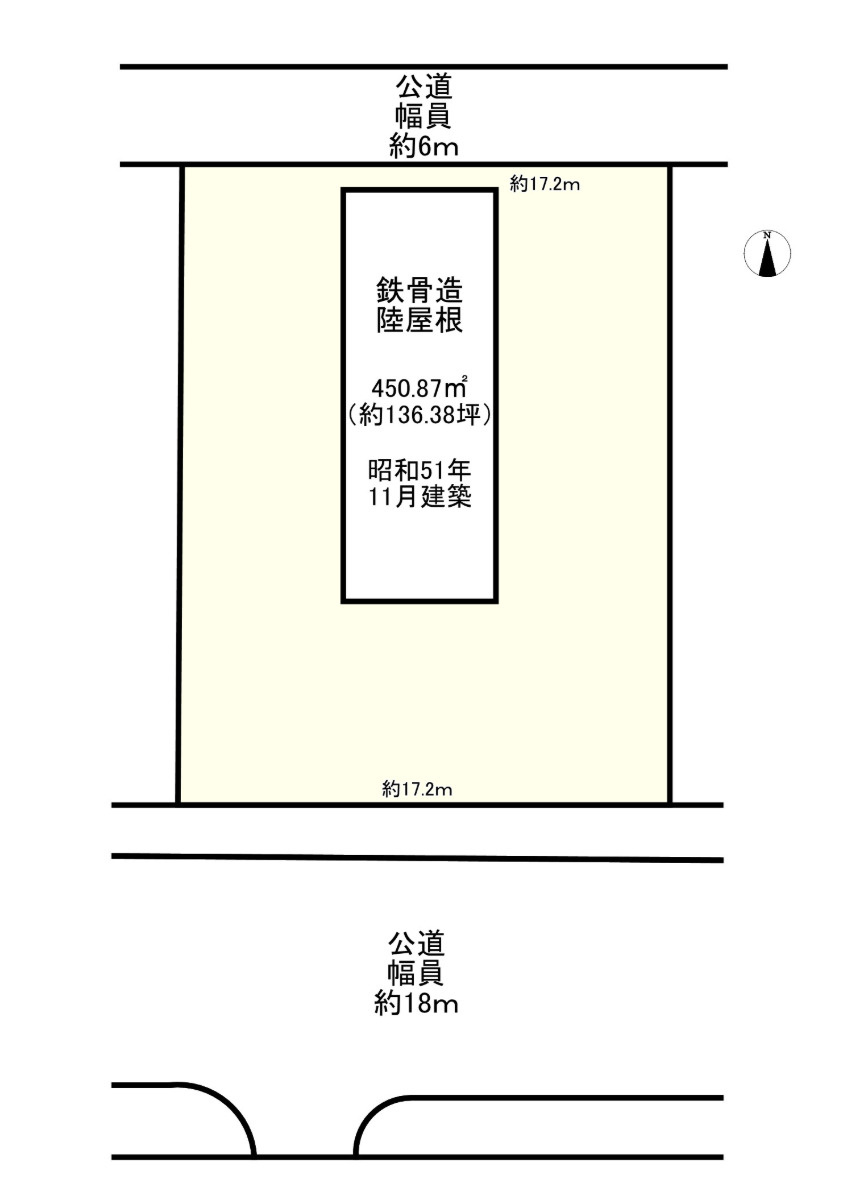 桜井市大字粟殿　収益店舗ビル　桜井駅まで徒歩約７分　の区画図