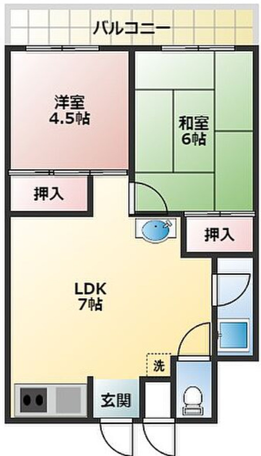 生駒市三郷町三室1丁目　一棟マンション　高利回り物件の間取り