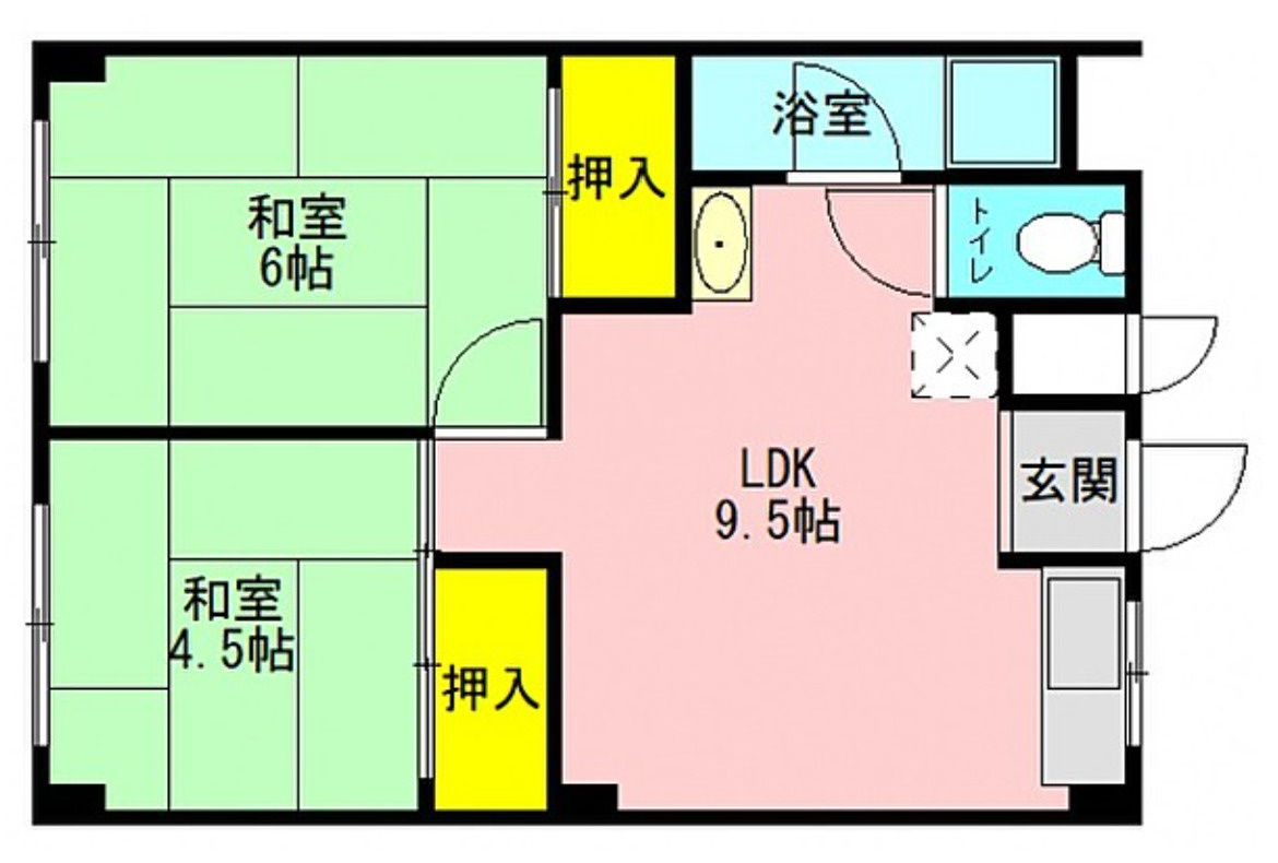 生駒市三郷町三室1丁目　一棟マンション　高利回り物件の間取り
