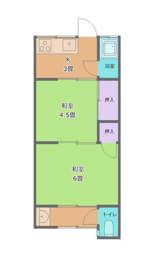 和歌山市加納　収益アパート　高利回り物件の間取り