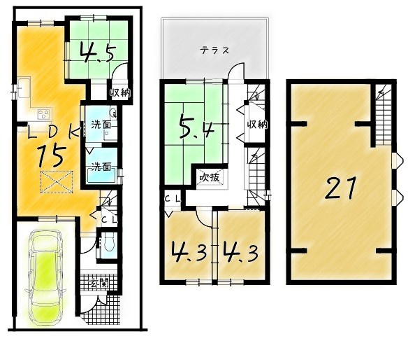 梅津林口町の間取り