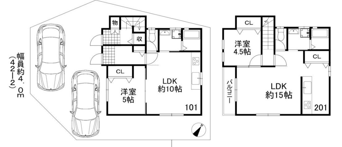 和歌山市東小二里町　収益アパート　満室稼働中の間取り